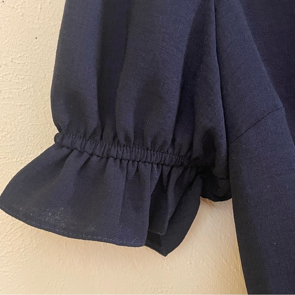 TOPSHOP Black Peplum Top Sz-2 - Picture 4 of 9